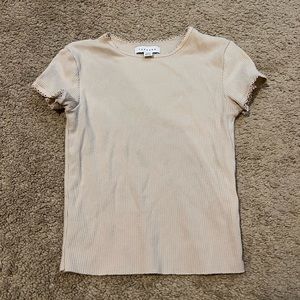 Topshop Cropped Neck Detail Tee